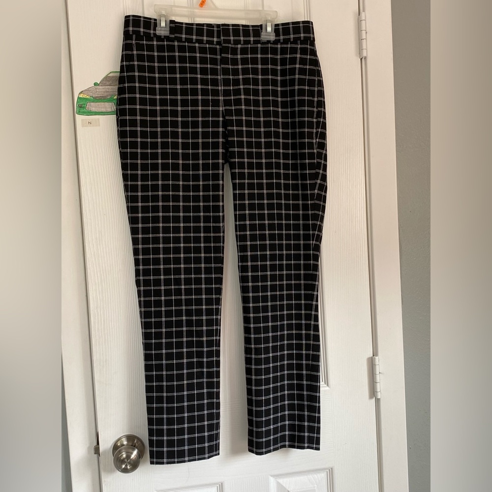 Checkered banana republic pants size 2